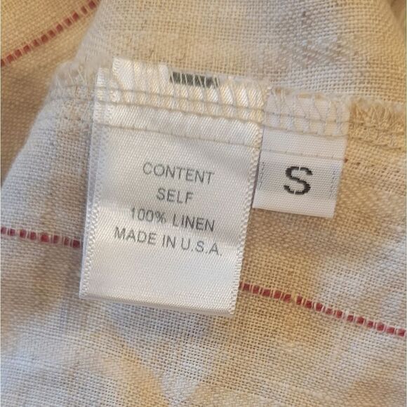 Maven West Short Sleeve Shirt Dress Button Down Linen Dress S - Picture 13 of 13